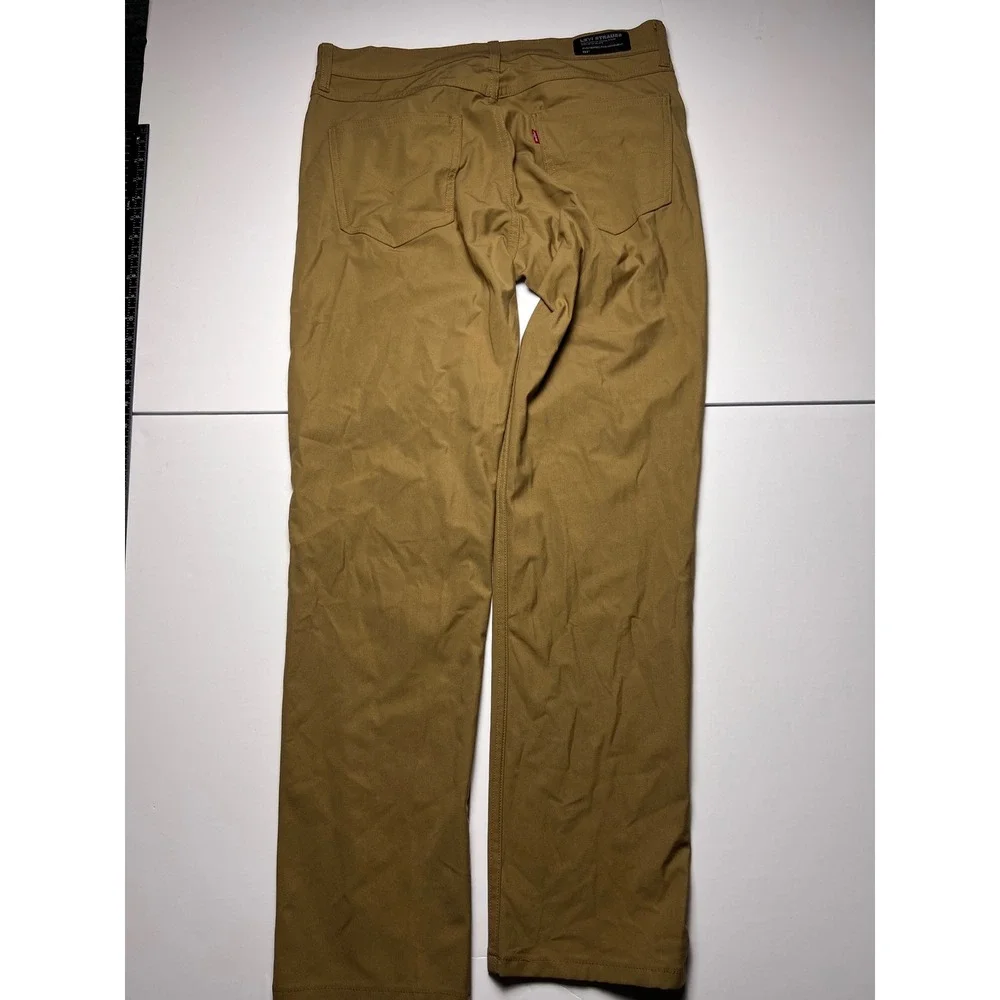 Levi's 511 Slim Fit Pants Mens 34x32 Khaki Tan Engineered for Movement 0874